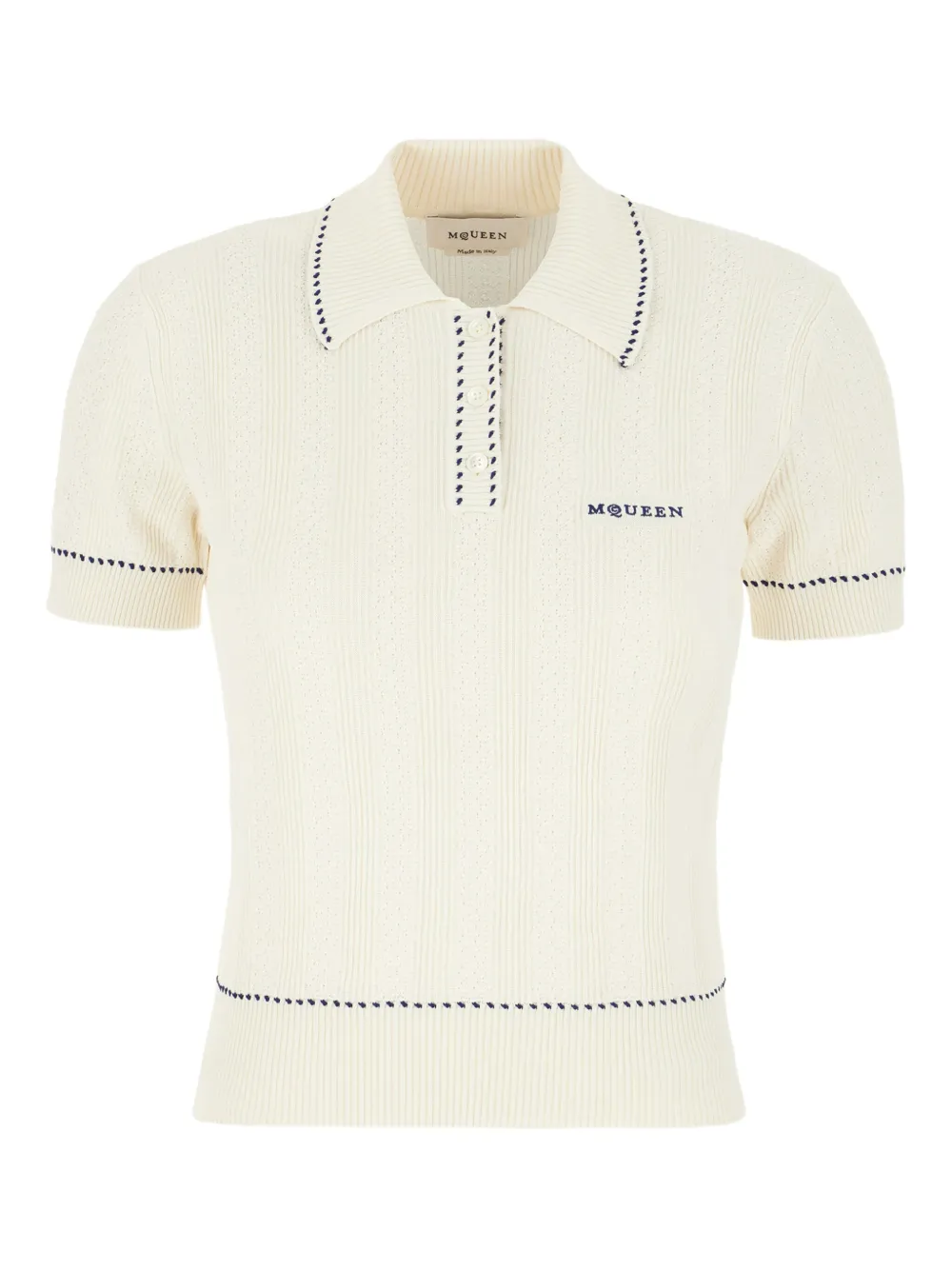 Рубашка поло в рубчик Alexander McQueen, нейтральный
Рубашка поло в рубчик Alexander McQueen, нейтральный