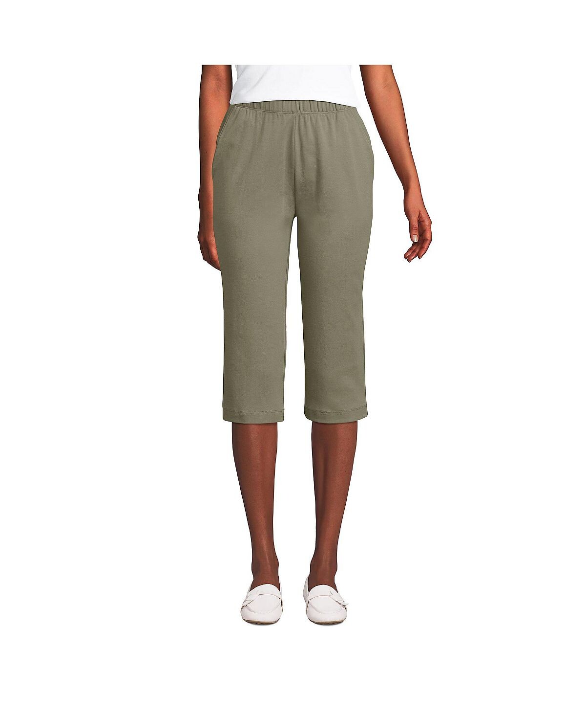 Женские спортивные трикотажные джинсовые брюки-капри с высокой посадкой и эластичной резинкой на талии Lands' End
Женские спортивные трикотажные джинсовые брюки-капри с высокой посадкой и эластичной резинкой на талии Lands' End