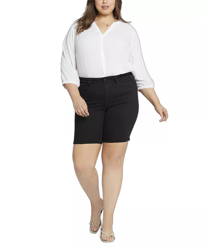 Джинсовые шорты Ella больших размеров с разрезами по бокам NYDJ, черный
Джинсовые шорты Ella больших размеров с разрезами по бокам NYDJ, черный