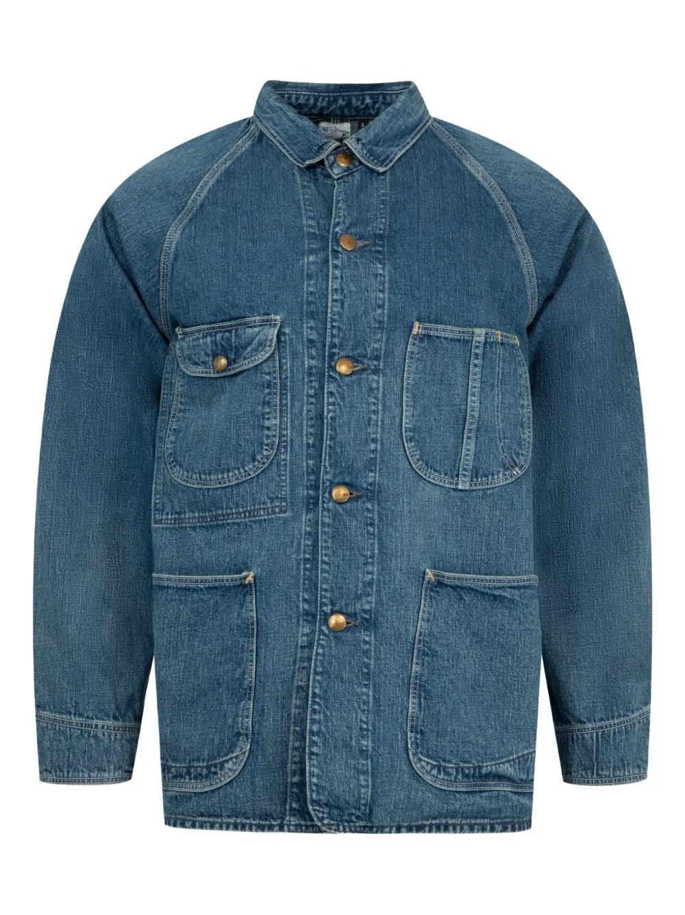 Джинсовая куртка Coverall с накладными карманами (1950-е годы) Orslow, синий 
Джинсовая куртка Coverall с накладными карманами (1950-е годы) Orslow, синий