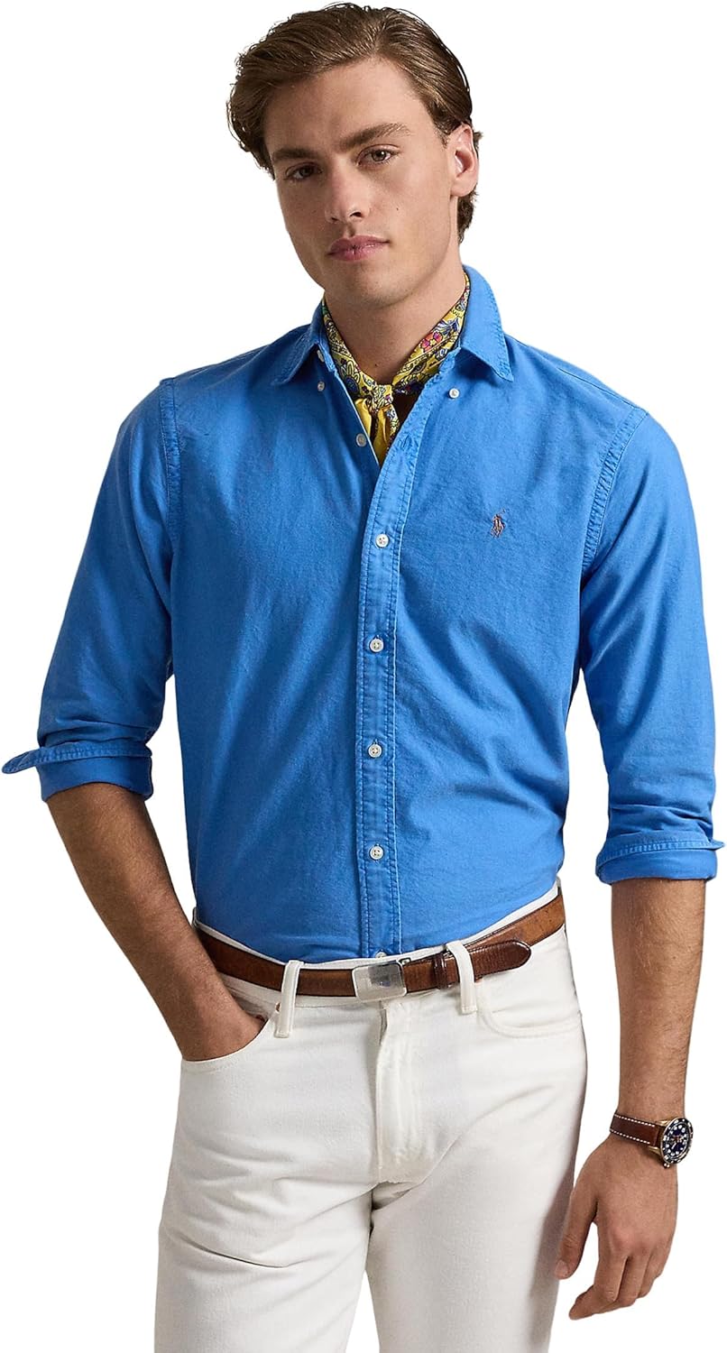 POLO RALPH LAUREN Мужская классическая оксфордская рубашка с длинным рукавом, Blue Orbit
POLO RALPH LAUREN Мужская классическая оксфордская рубашка с длинным рукавом, Blue Orbit