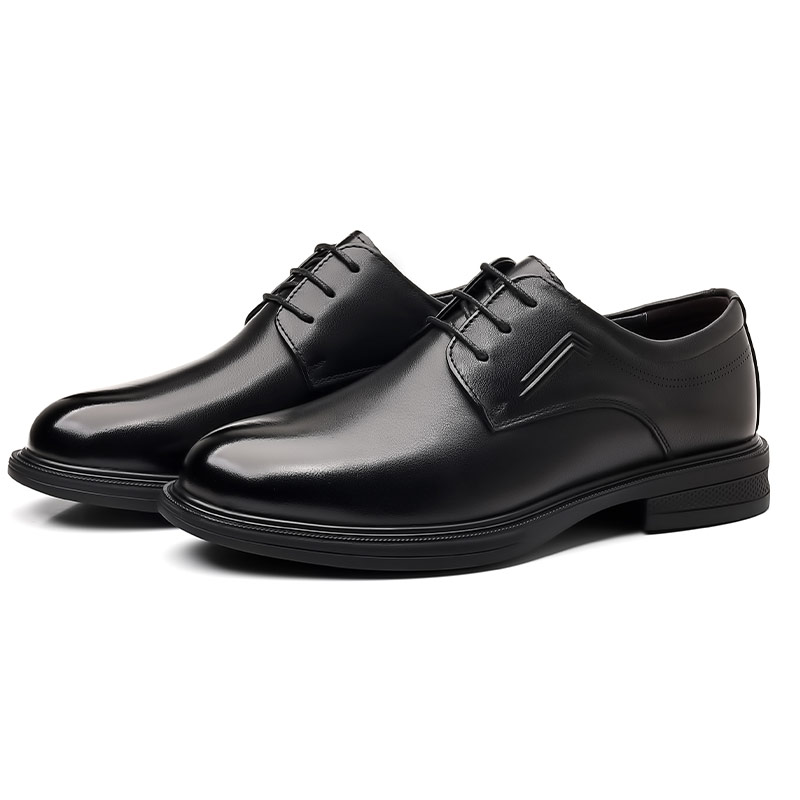 Туфли из высококачественной коровьей кожи, универсальные, деловые, для поездок на работу, повседневные, мужские, черные Mulinsen, Black 
Туфли из высококачественной коровьей кожи, универсальные, деловые, для поездок на работу, повседневные, мужские, черные Mulinsen, Black