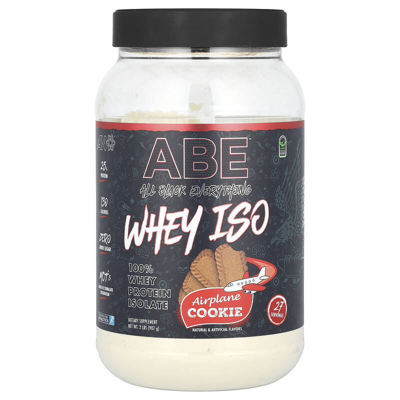 ABE, Whey ISO, самолетное печенье, 907 г (2 фунта)
ABE, Whey ISO, самолетное печенье, 907 г (2 фунта)