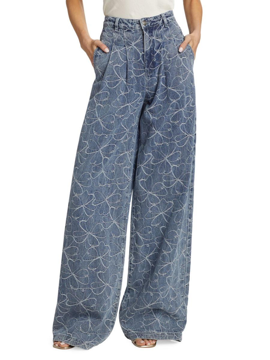 Джинсы Adley с цветочной вышивкой и широкими штанинами Ramy Brook, индиго
Джинсы Adley с цветочной вышивкой и широкими штанинами Ramy Brook, индиго