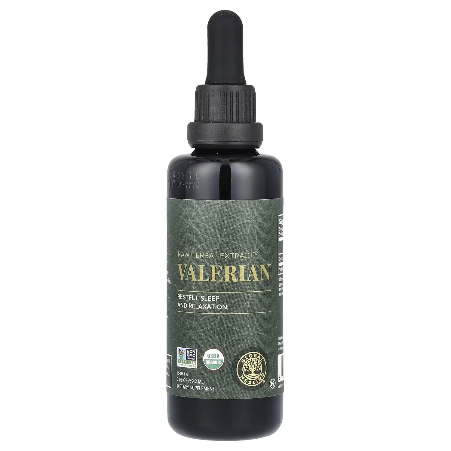 Сырой травяной экстракт, валериана, 2 жидких унции (59,2 мл) Global Healing 
Сырой травяной экстракт, валериана, 2 жидких унции (59,2 мл) Global Healing