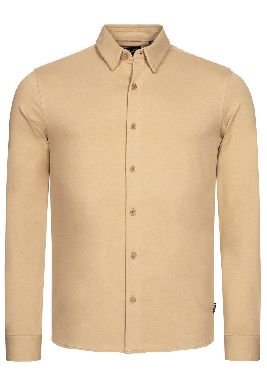 Рубашка Slim Fit на пуговицах JEFF Theodore, бежевый
Рубашка Slim Fit на пуговицах JEFF Theodore, бежевый