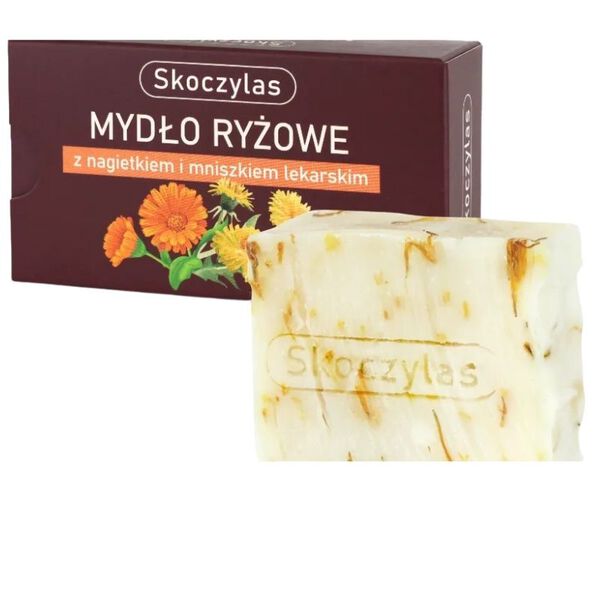 Рисовое мыло с календулой и одуванчиком, 100 г Skoczylas
Рисовое мыло с календулой и одуванчиком, 100 г Skoczylas