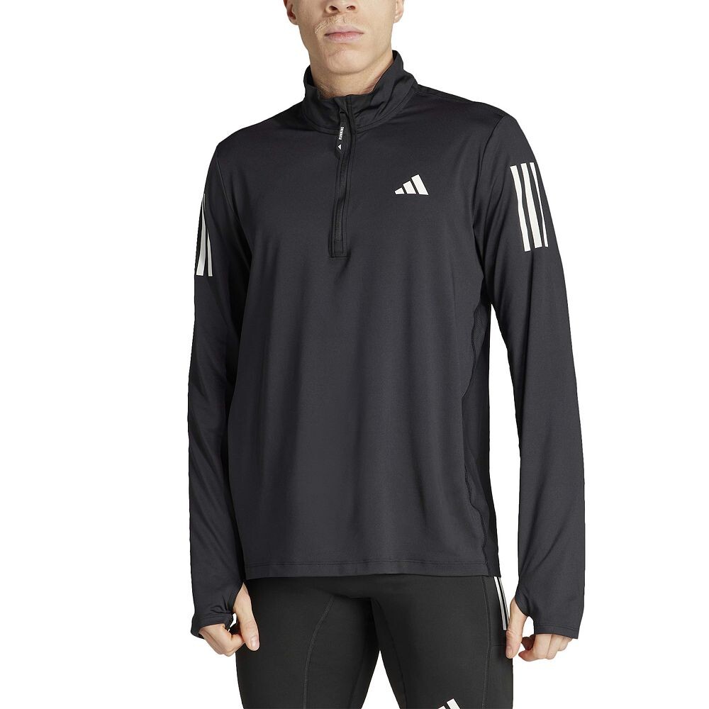 Мужская беговая футболка с молнией до половины длины adidas Own the Run Adidas, черный
Мужская беговая футболка с молнией до половины длины adidas Own the Run Adidas, черный