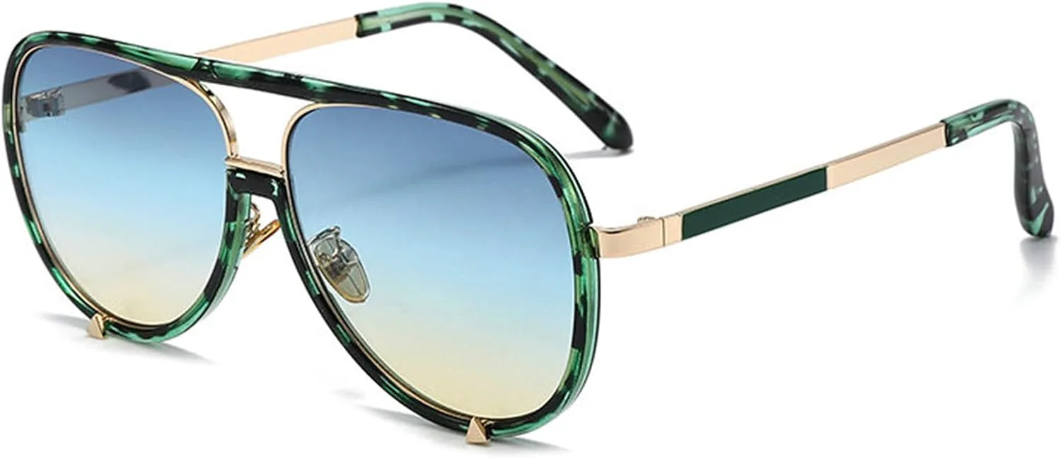 Модные солнцезащитные очки-пилот от Helena для женщин и мужчин, ретро-очки большого размера, круглые, винтажные, с заклепками, защита от ультрафиолета UV400, C2
Модные солнцезащитные очки-пилот от Helena для женщин и мужчин, ретро-очки большого размера, круглые, винтажные, с заклепками, защита от ультрафиолета UV400, C2