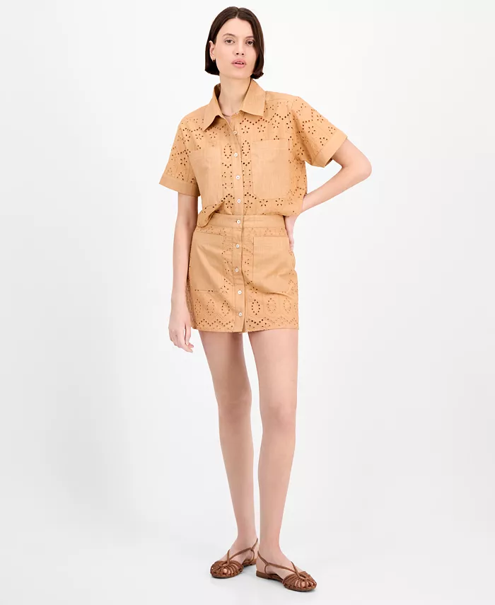 Женская миди-юбка с ажурными вставками Avec Les Filles, оранжевый
Женская миди-юбка с ажурными вставками Avec Les Filles, оранжевый