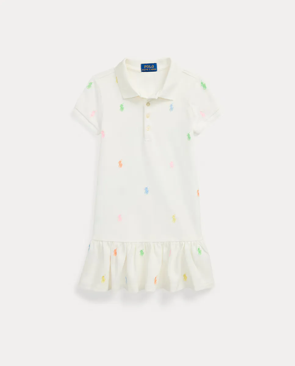 Платье для девочки с коротким рукавом и вышитой лошадкой Polo Ralph Lauren, белый
Платье для девочки с коротким рукавом и вышитой лошадкой Polo Ralph Lauren, белый