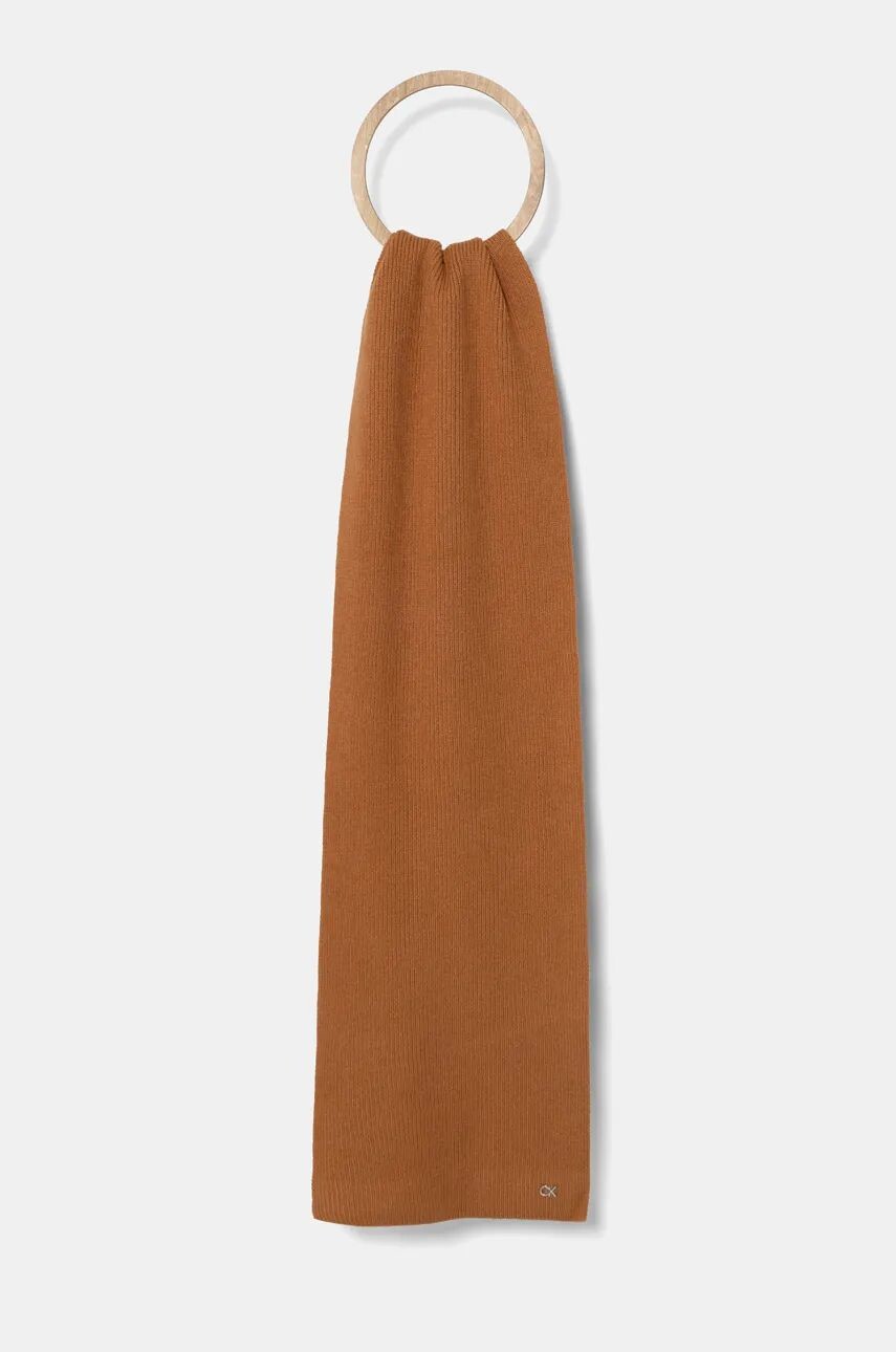 Шерстяной шарф Calvin Klein, коричневый
Шерстяной шарф Calvin Klein, коричневый