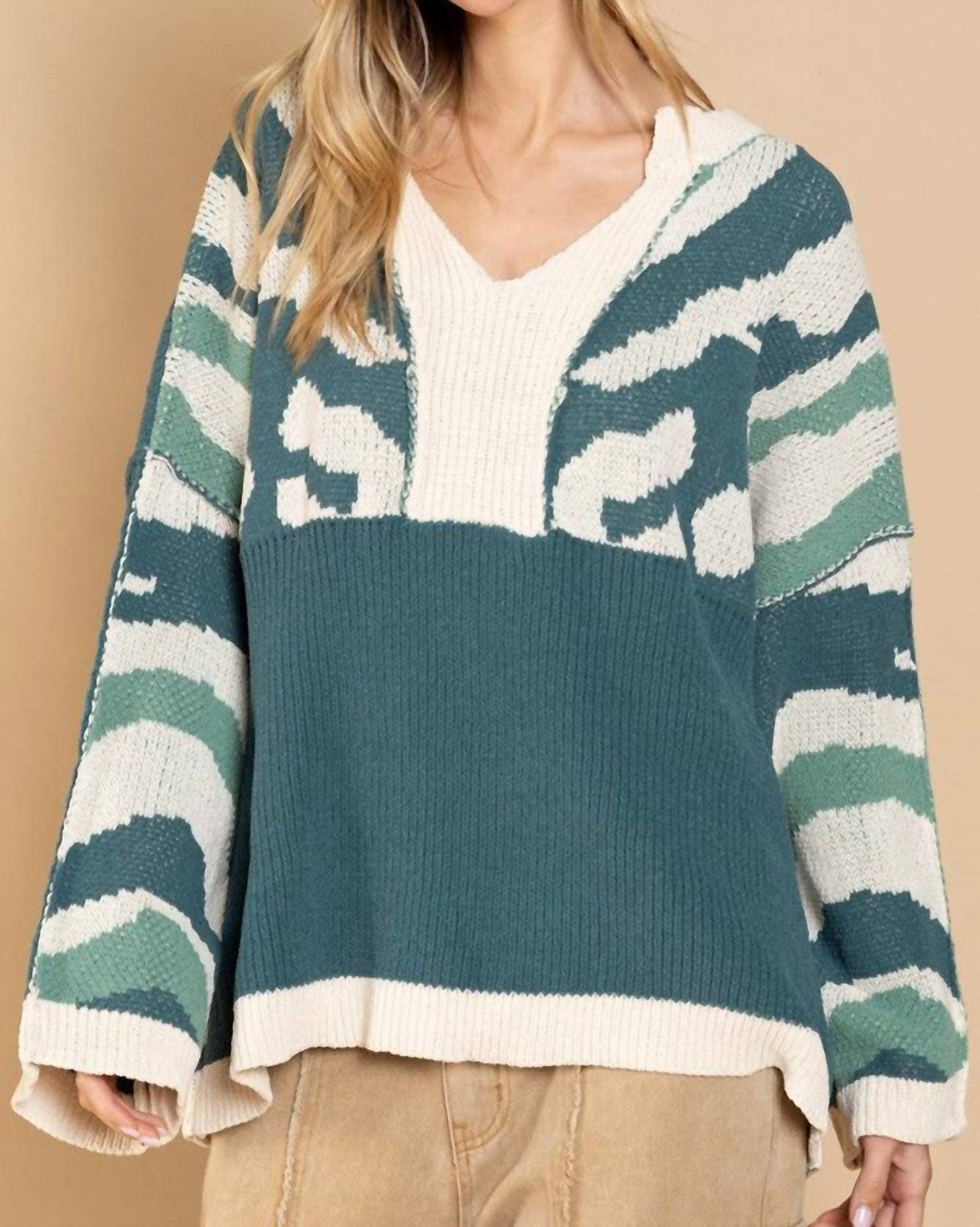 Однотонный свитер с камуфляжным принтом в разноцветном исполнении POL, мультиколор
Однотонный свитер с камуфляжным принтом в разноцветном исполнении POL, мультиколор