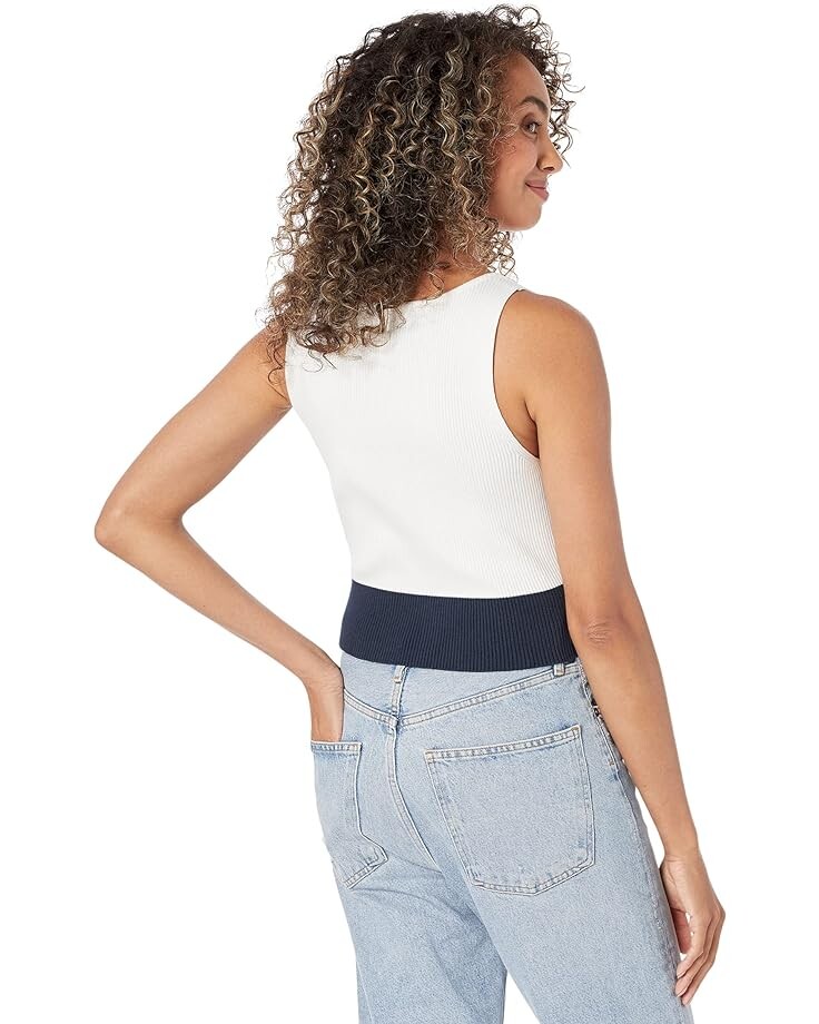 Свитер Tommy Hilfiger Crop Color-Block Sweater Tank, цвет Bright White/Sky Captain
Свитер Tommy Hilfiger Crop Color-Block Sweater Tank, цвет Bright White/Sky Captain