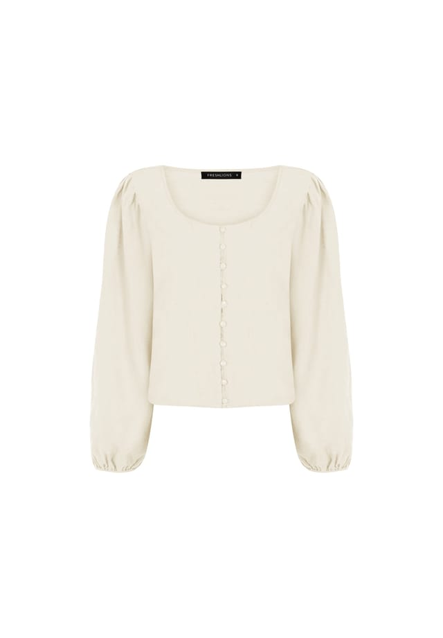 Блузка с длинными рукавами амара в классическом дизайне Freshlions, экрю
Блузка с длинными рукавами амара в классическом дизайне Freshlions, экрю