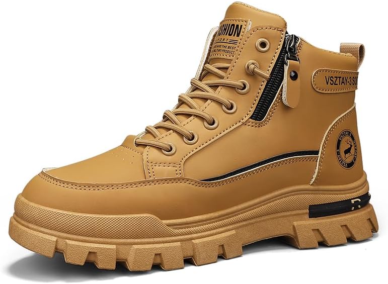 Ботинки для мужчин, высокие армейские ботинки, кожа, на шнуровке, с боковой молнией, цвета бежевый, черный, хаки Generic
Ботинки для мужчин, высокие армейские ботинки, кожа, на шнуровке, с боковой молнией, цвета бежевый, черный, хаки Generic