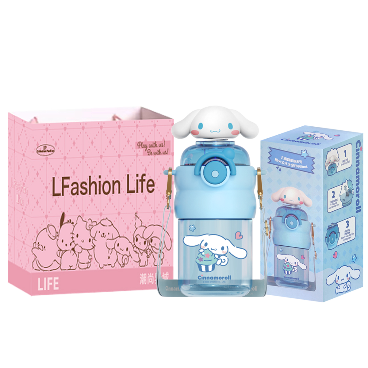 Коллекция Hello Kitty, коллекция My Melody, пластиковая бутылка для воды Tritan с соломинкой 600мл Sanrio, Cinnamoroll+Shopping Bag
Коллекция Hello Kitty, коллекция My Melody, пластиковая бутылка для воды Tritan с соломинкой 600мл Sanrio, Cinnamoroll+Shopping Bag