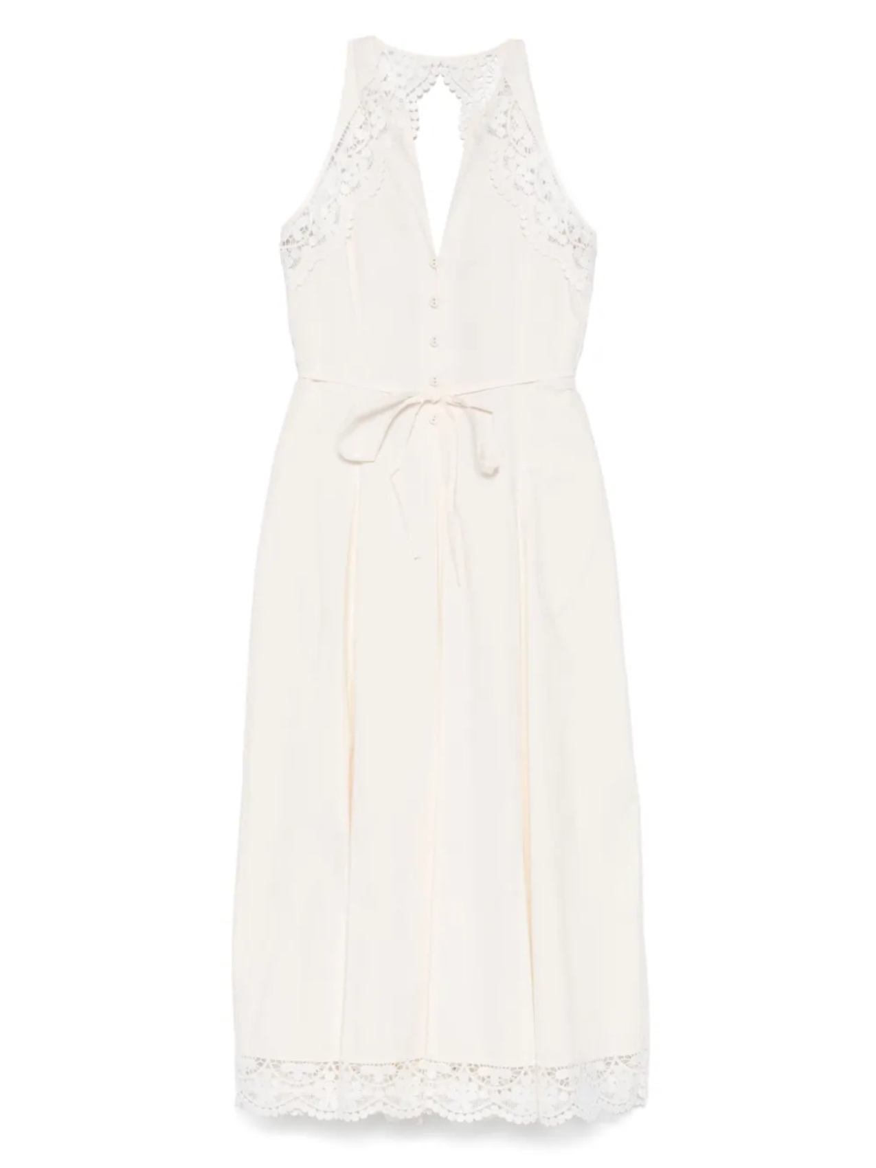 Платье из поплина с кружевными деталями TWINSET, белый
Платье из поплина с кружевными деталями TWINSET, белый