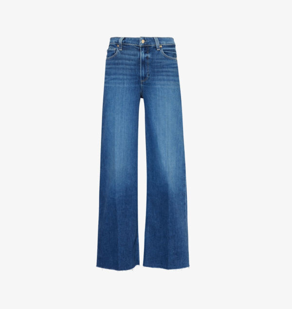 Джинсы Anessa с высокой посадкой, широкими штанинами из эластичного денима с необработанным краем Paige, цвет arpeggio 
Джинсы Anessa с высокой посадкой, широкими штанинами из эластичного денима с необработанным краем Paige, цвет arpeggio