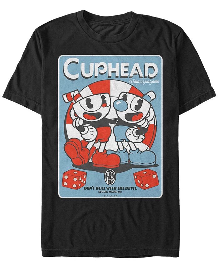 Мужская футболка Cuphead с коротким рукавом Cuphead And Mugman Don't Deal With The Devil Fifth Sun, черный
Мужская футболка Cuphead с коротким рукавом Cuphead And Mugman Don't Deal With The Devil Fifth Sun, черный