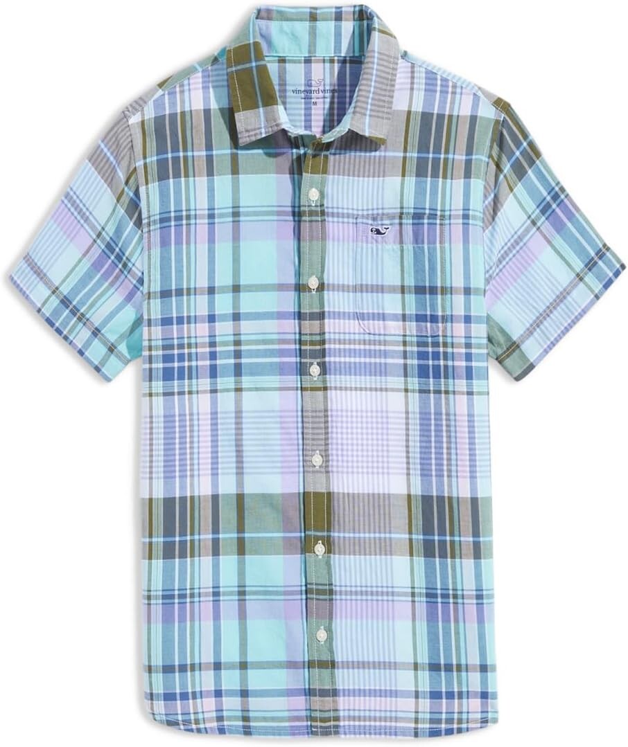 Рубашка Vineyard Vines Kids Madras Short-Sleeve Shirt, цвет Andros Blue Madras
Рубашка Vineyard Vines Kids Madras Short-Sleeve Shirt, цвет Andros Blue Madras