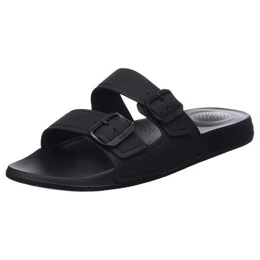 Шлепанцы Fitflop Iqushion Two-Bar Buckle, черный 
Шлепанцы Fitflop Iqushion Two-Bar Buckle, черный