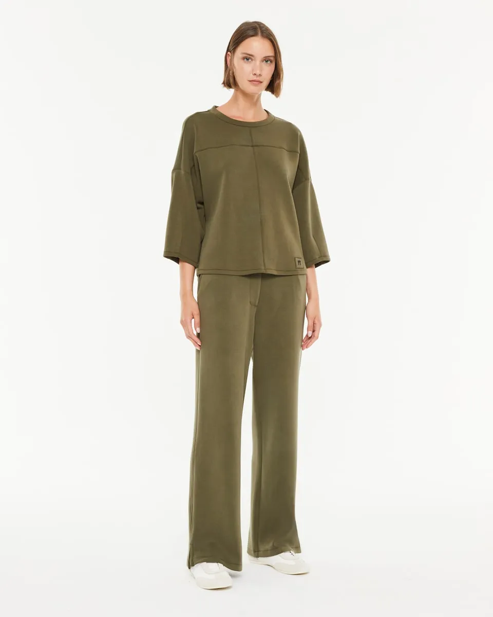 Женские широкие брюки на резинке Paz Torras, хаки
Женские широкие брюки на резинке Paz Torras, хаки