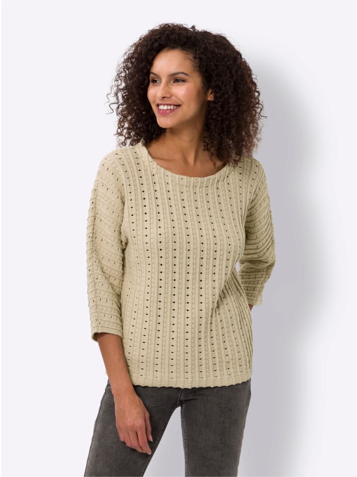 Ажурный свитер песочного цвета Heine
Ажурный свитер песочного цвета Heine