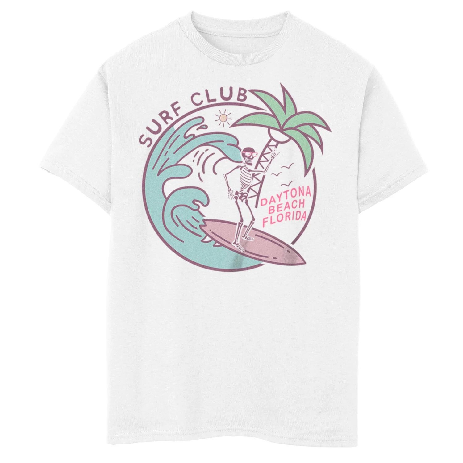 Футболка с рисунком Skeleton Wave для мальчиков 8–20 лет Surf Club Daytona Beach Florida Licensed Character
Футболка с рисунком Skeleton Wave для мальчиков 8–20 лет Surf Club Daytona Beach Florida Licensed Character