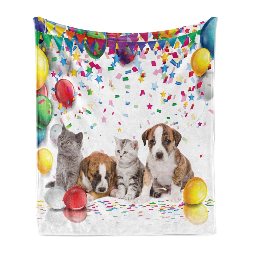 ABAKUHAUS Happy Birthday Мягкое фланелевое флисовое одеяло, Вечеринка для кошек и собак, уютный плюш для использования в помещении и на улице, 125 x 175 см, разноцветное
ABAKUHAUS Happy Birthday Мягкое фланелевое флисовое одеяло, Вечеринка для кошек и собак, уютный плюш для использования в помещении и на улице, 125 x 175 см, разноцветное