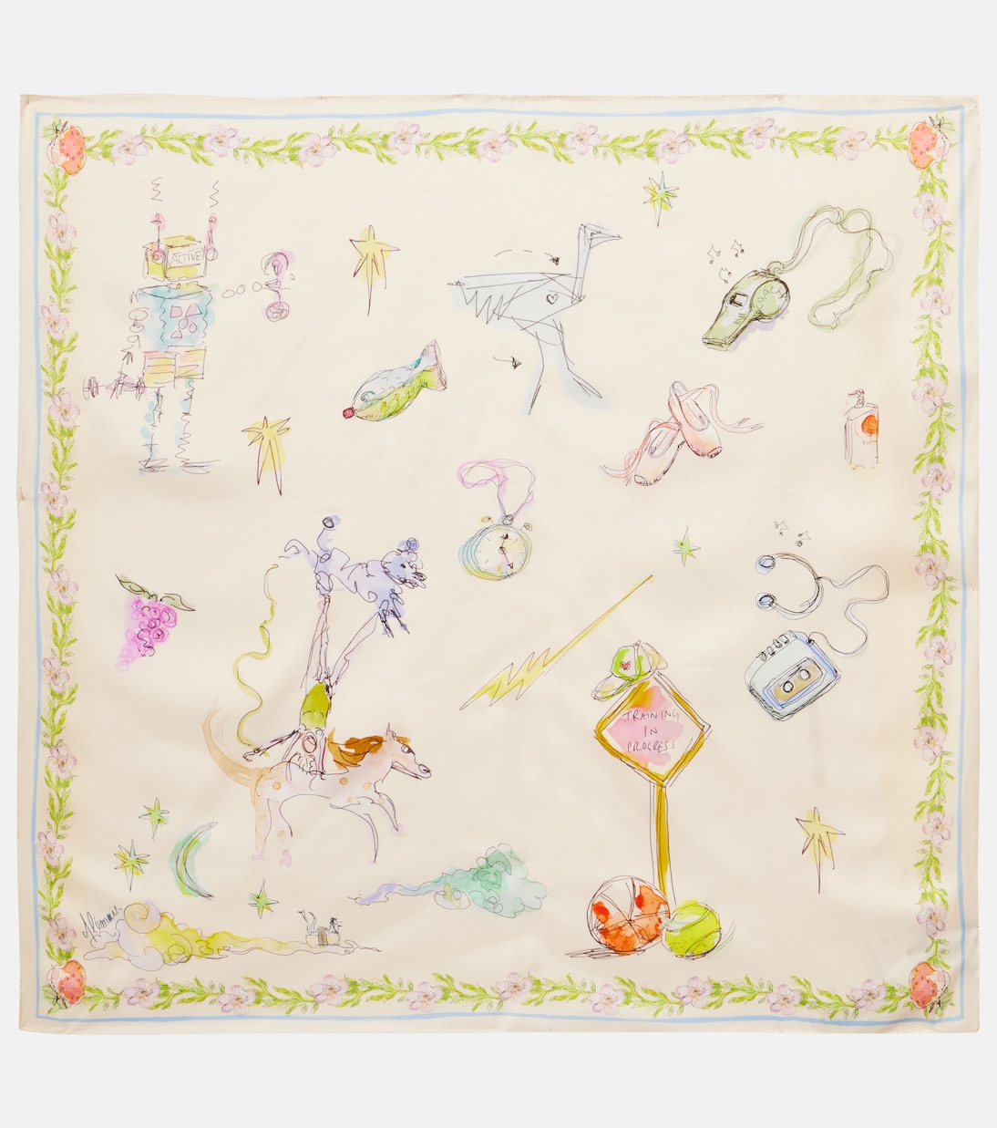 Шелковый шарф с принтом Court Alémais, слоновая кость
Шелковый шарф с принтом Court Alémais, слоновая кость