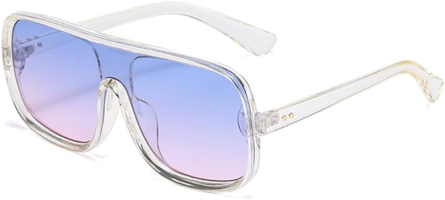 Солнцезащитные очки UV400 с защитой от УФ-излучения — увеличенного размера, цельные, с заклепками, градиентной подсветкой, подходят для женщин и мужчин, для бега и занятий спортом на открытом воздухе UYPTK, Clear Blue Pink
Солнцезащитные очки UV400 с защитой от УФ-излучения — увеличенного размера, цельные, с заклепками, градиентной подсветкой, подходят для женщин и мужчин, для бега и занятий спортом на открытом воздухе UYPTK, Clear Blue Pink