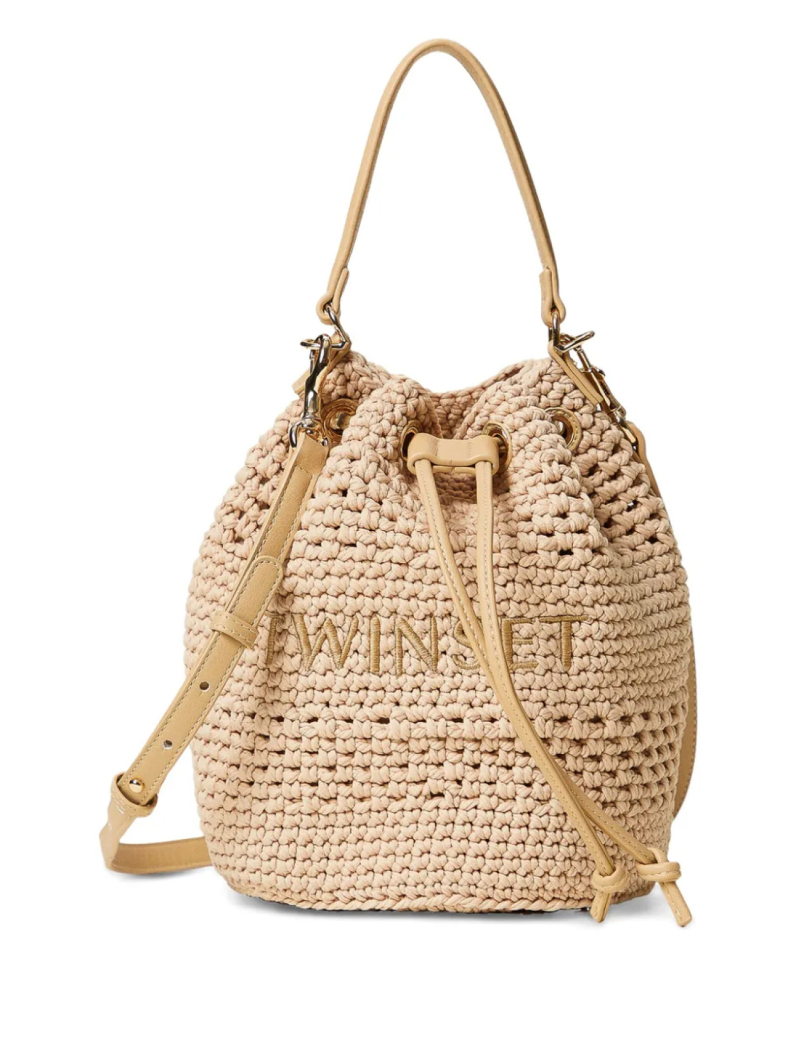 Сумка-ведро с вышитым логотипом TWINSET, нейтральный
Сумка-ведро с вышитым логотипом TWINSET, нейтральный