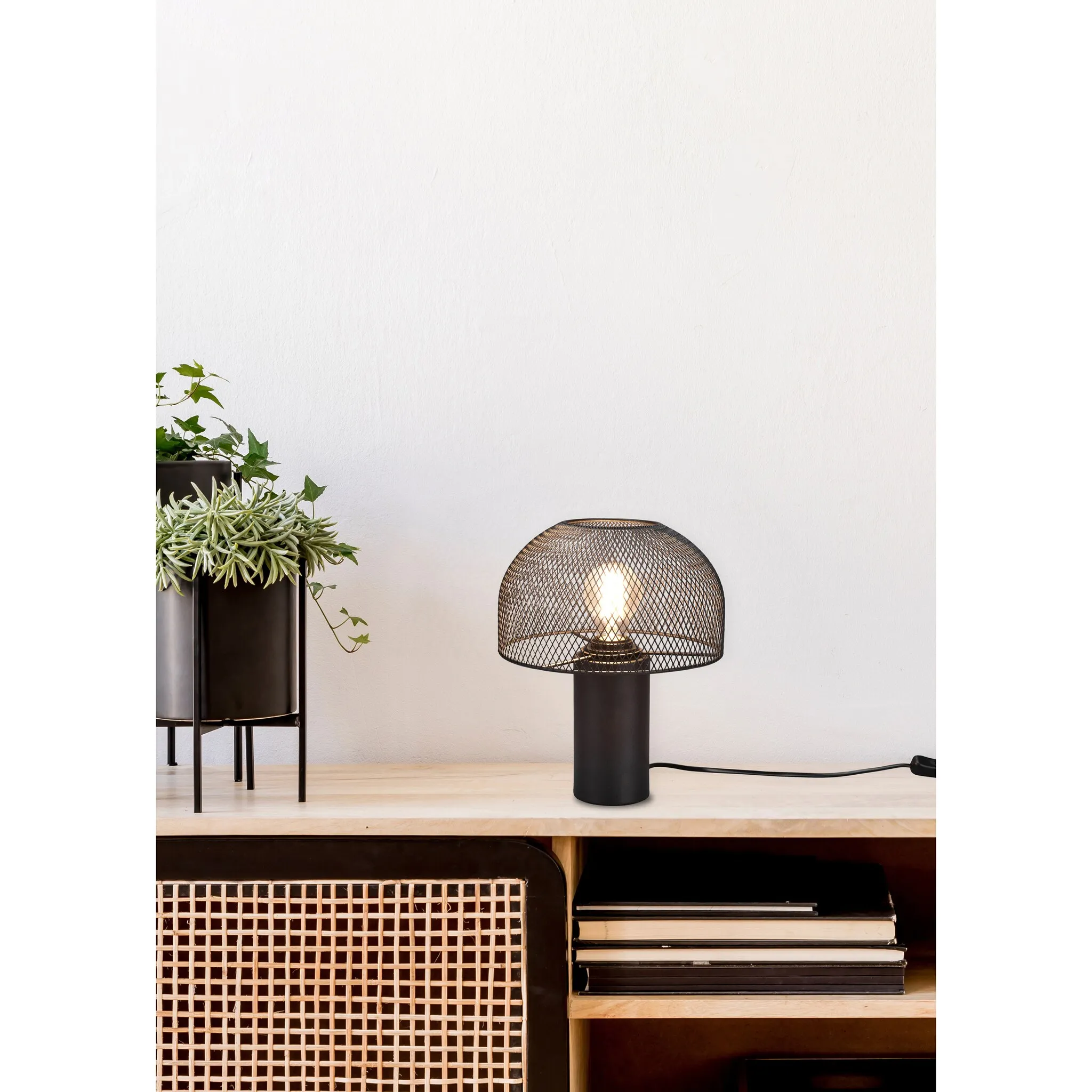 Настольная лампа Leonique «Elenoire», 1 лампочка, лампочка E27 | без лампочки, грибная лампа, настольная лампа, настольная лампа, решетчатый абажур, черный
Настольная лампа Leonique «Elenoire», 1 лампочка, лампочка E27 | без лампочки, грибная лампа, настольная лампа, настольная лампа, решетчатый абажур, черный