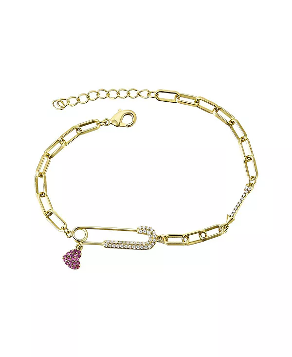 Браслет Gigi Girl для детей/подростков, покрытый 14-каратным золотом с розовыми и кубическими цирконами, с подвеской в виде сердца и регулируемым креплением Gigigirl, gold
Браслет Gigi Girl для детей/подростков, покрытый 14-каратным золотом с розовыми и кубическими цирконами, с подвеской в виде сердца и регулируемым креплением Gigigirl, gold