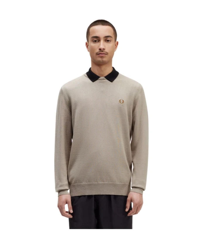 Классический свитер с круглым вырезом Fred Perry, бежевый
Классический свитер с круглым вырезом Fred Perry, бежевый