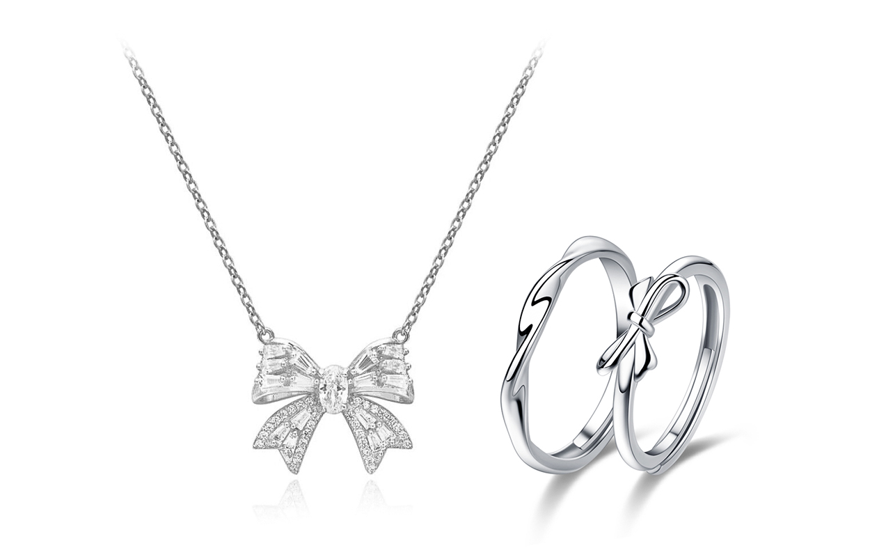Женское ожерелье GIFU, Bow Necklace + Bow Couple Ring
Женское ожерелье GIFU, Bow Necklace + Bow Couple Ring