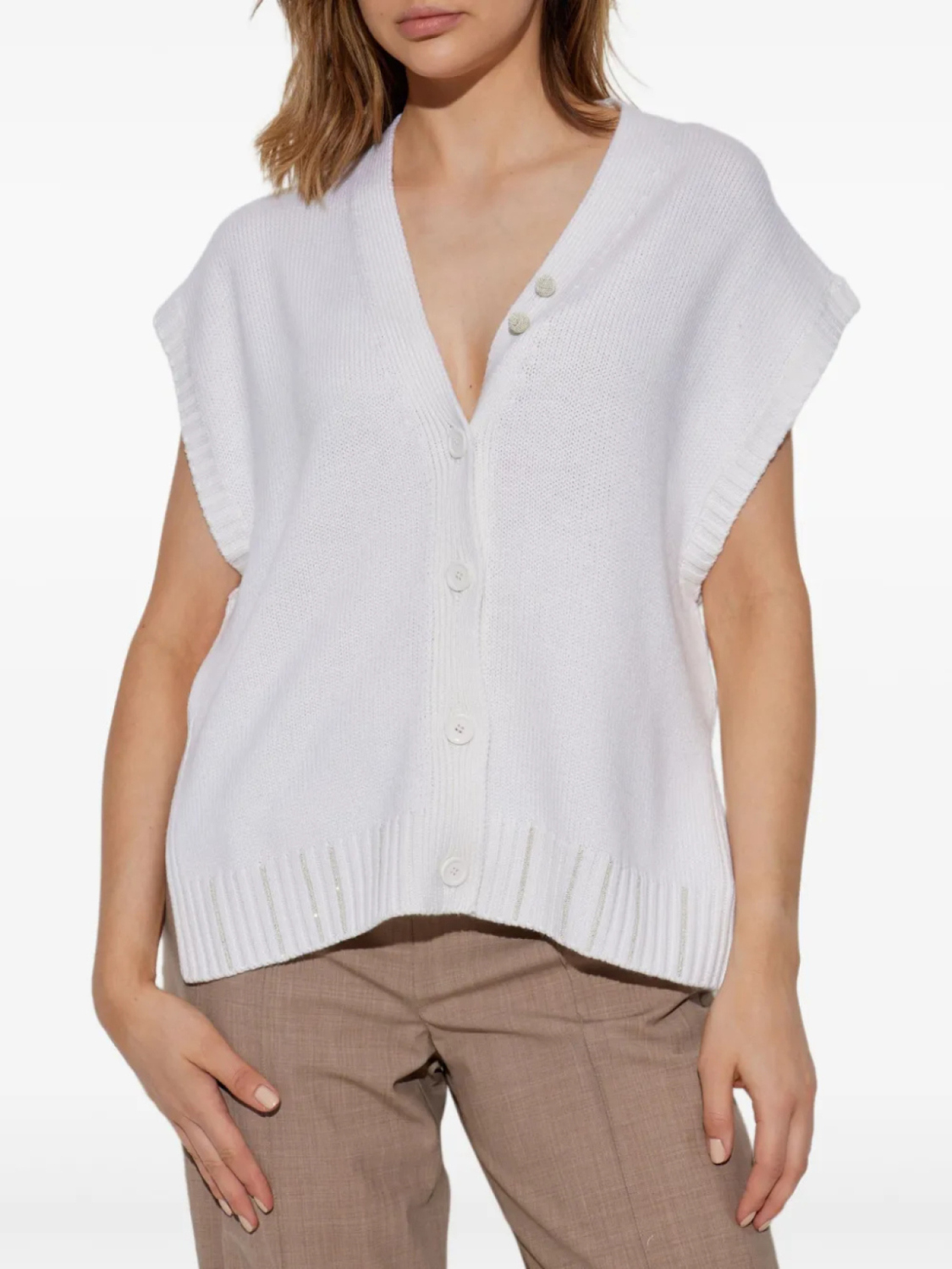 Шерстяной кардиган Fabiana Filippi, белый
Шерстяной кардиган Fabiana Filippi, белый