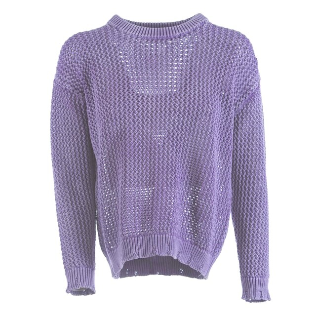 Укороченный свитер с круглым вырезом Amish, фиолетовый
Укороченный свитер с круглым вырезом Amish, фиолетовый