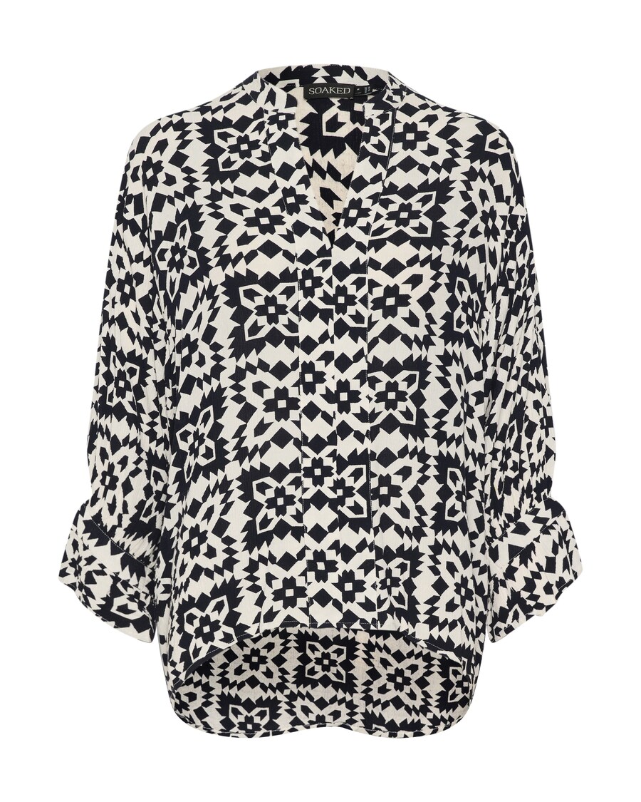 Блузка SOAKED IN LUXURY Zaya, черный/белый 
Блузка SOAKED IN LUXURY Zaya, черный/белый