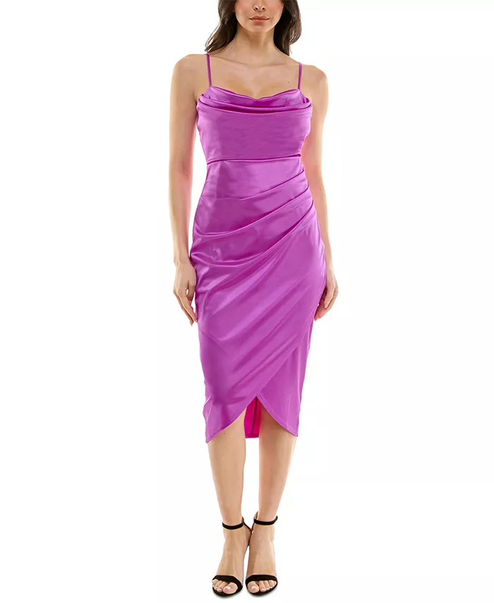 Платье-футляр из атласа без рукавов с драпировкой Emerald Sundae, фиолетовый
Платье-футляр из атласа без рукавов с драпировкой Emerald Sundae, фиолетовый