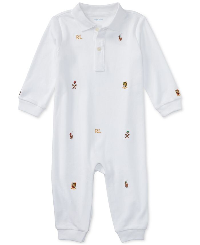 Хлопковый комбинезон-поло с вышивкой для маленьких мальчиков Polo Ralph Lauren, белый
Хлопковый комбинезон-поло с вышивкой для маленьких мальчиков Polo Ralph Lauren, белый
