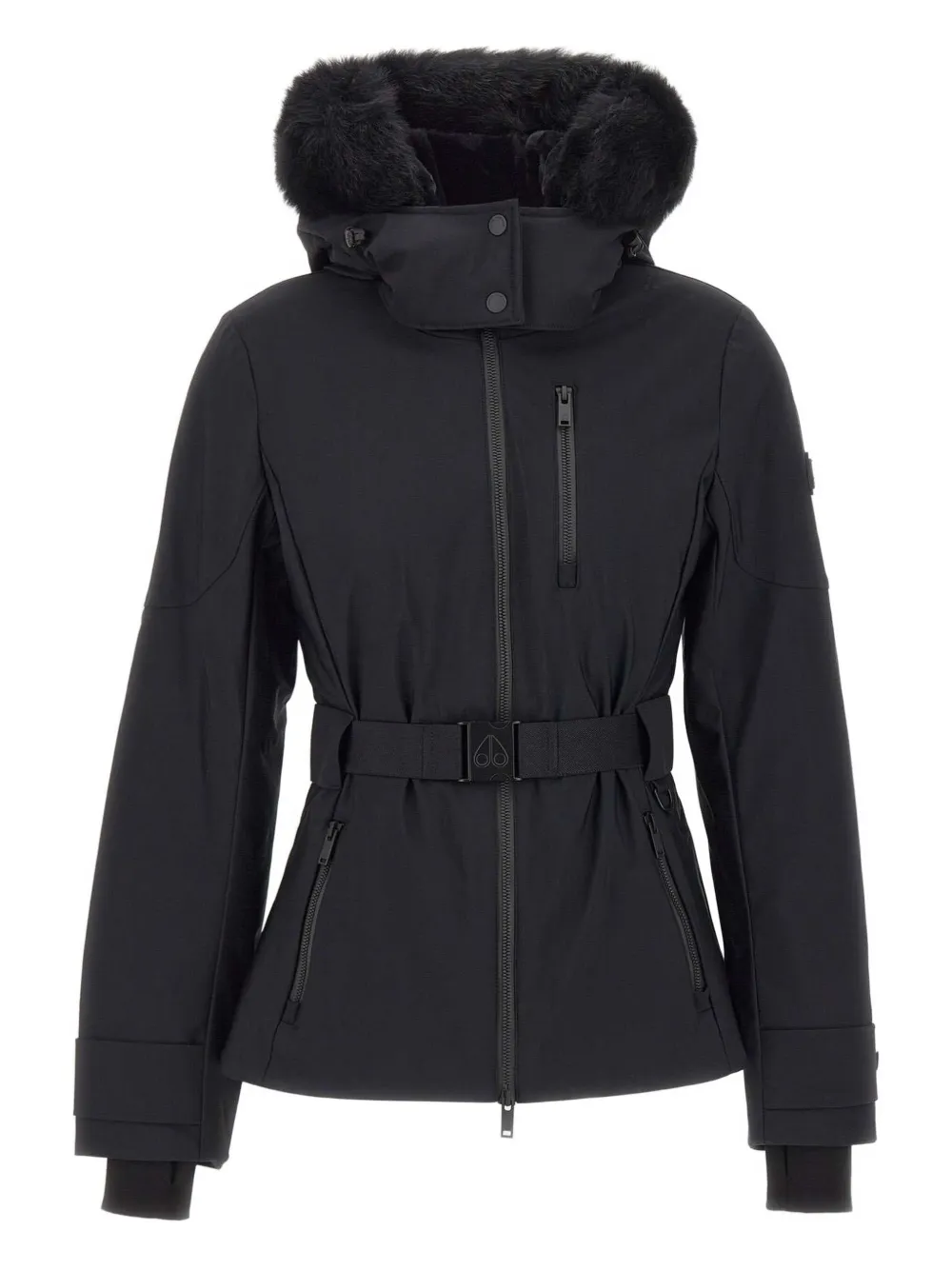 Куртка с капюшоном и поясом из искусственного меха Moose Knuckles, черный
Куртка с капюшоном и поясом из искусственного меха Moose Knuckles, черный