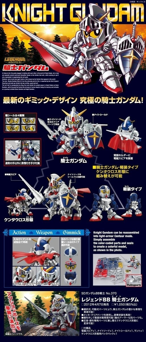 BB 370 LegendBB Knight Gundam BANDAI
BB 370 LegendBB Knight Gundam BANDAI