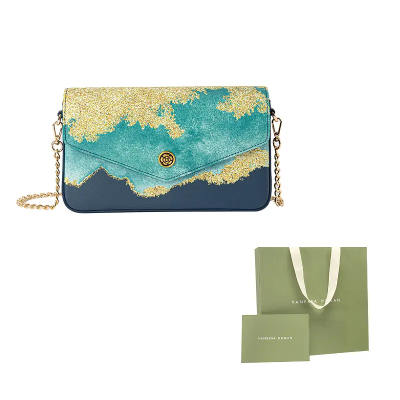 VANESSA HOGAN Кожаная сумка через плечо на цепочке конверт, Dark Blue
VANESSA HOGAN Кожаная сумка через плечо на цепочке конверт, Dark Blue