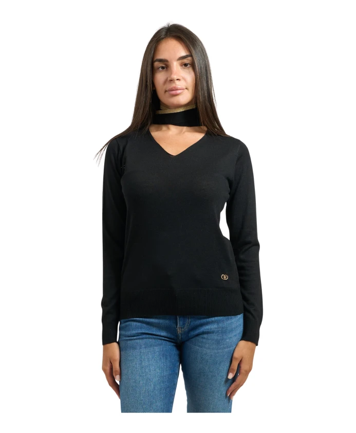 Черный шерстяной свитер с бантом. Yes Zee, черный
Черный шерстяной свитер с бантом. Yes Zee, черный