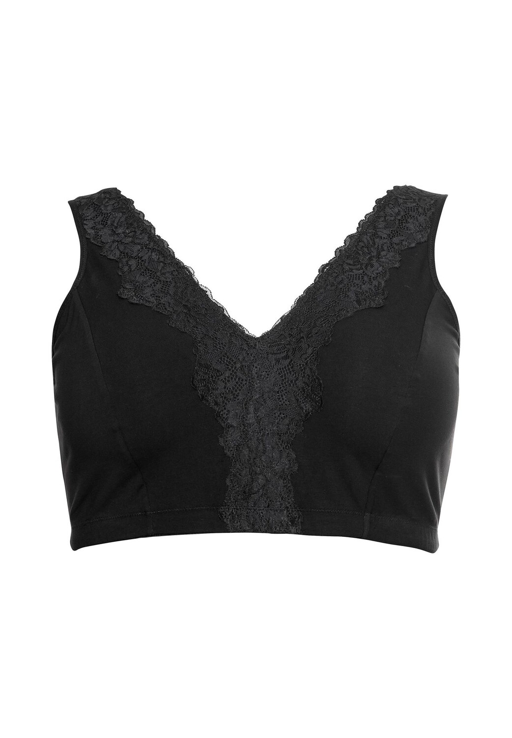 Бюстгальтер без косточек формы-бюстье с кружевной отделкой sheego, черный
Бюстгальтер без косточек формы-бюстье с кружевной отделкой sheego, черный