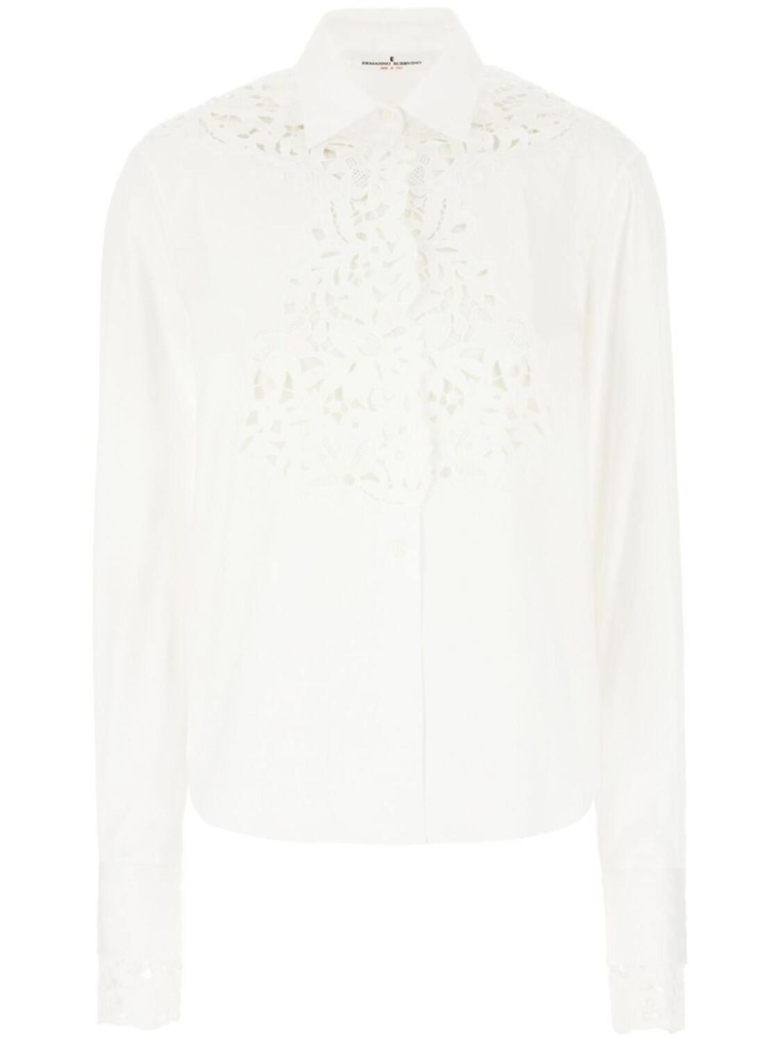 Вышитая хлопковая рубашка Ermanno Scervino, белый
Вышитая хлопковая рубашка Ermanno Scervino, белый