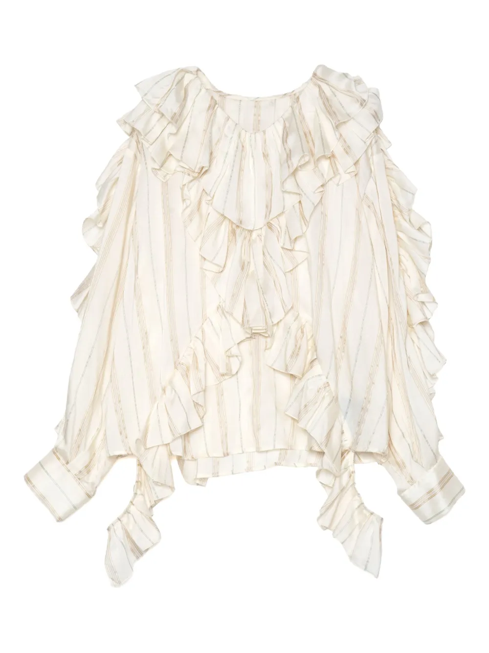 Полосатая блузка с оборками Muller Of Yoshiokubo, нейтральный
Полосатая блузка с оборками Muller Of Yoshiokubo, нейтральный