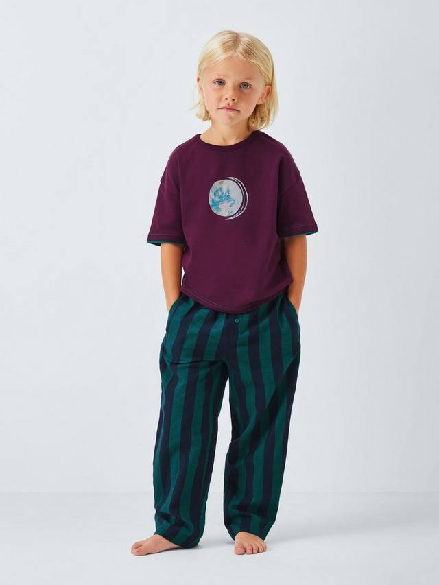 Детская футболка и пижамные штаны в полоску Rugby John Lewis, Purple
Детская футболка и пижамные штаны в полоску Rugby John Lewis, Purple